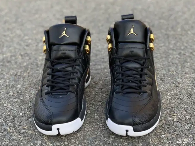 Rep MAX Jordan 12 Black Air AO6068-007 Retro 'Reptile' Gold-White Metallic 0529